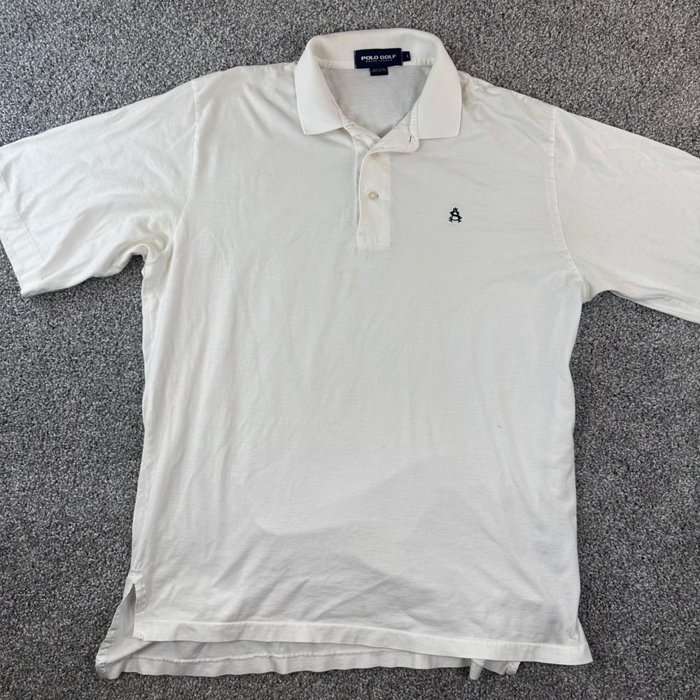 Polo Golf Ralph Lauren Polo Shirt Mens Large Short Sleeve Summer Cotton FLAWS!